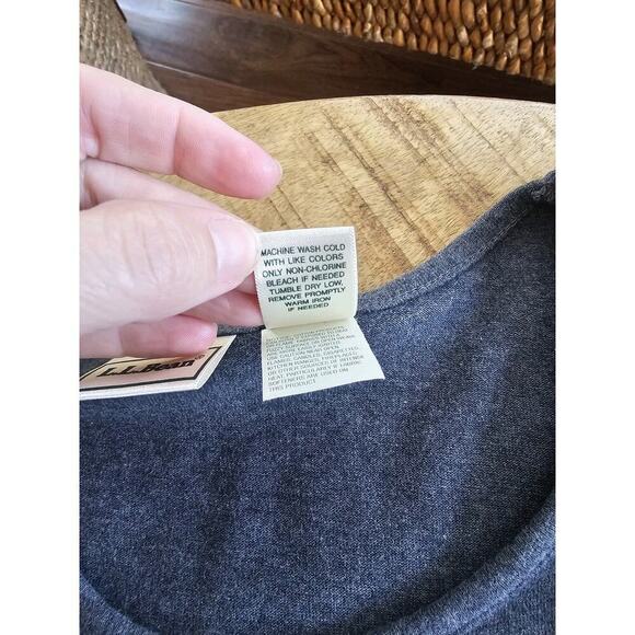 L.L Bean Gray 100% Cotton Maxi Dress Women's Size L Vintage Cottagecore - Picture 3 of 7